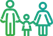 Illustration of family members symbolizing settlement rights.